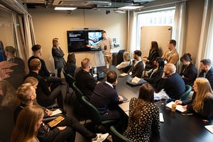 employee giving a persentation