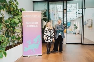 staff welcoming guests at an event