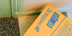 parcel waiting in a hallway